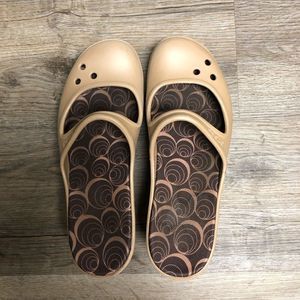 CROCS Tan Mules & Clogs